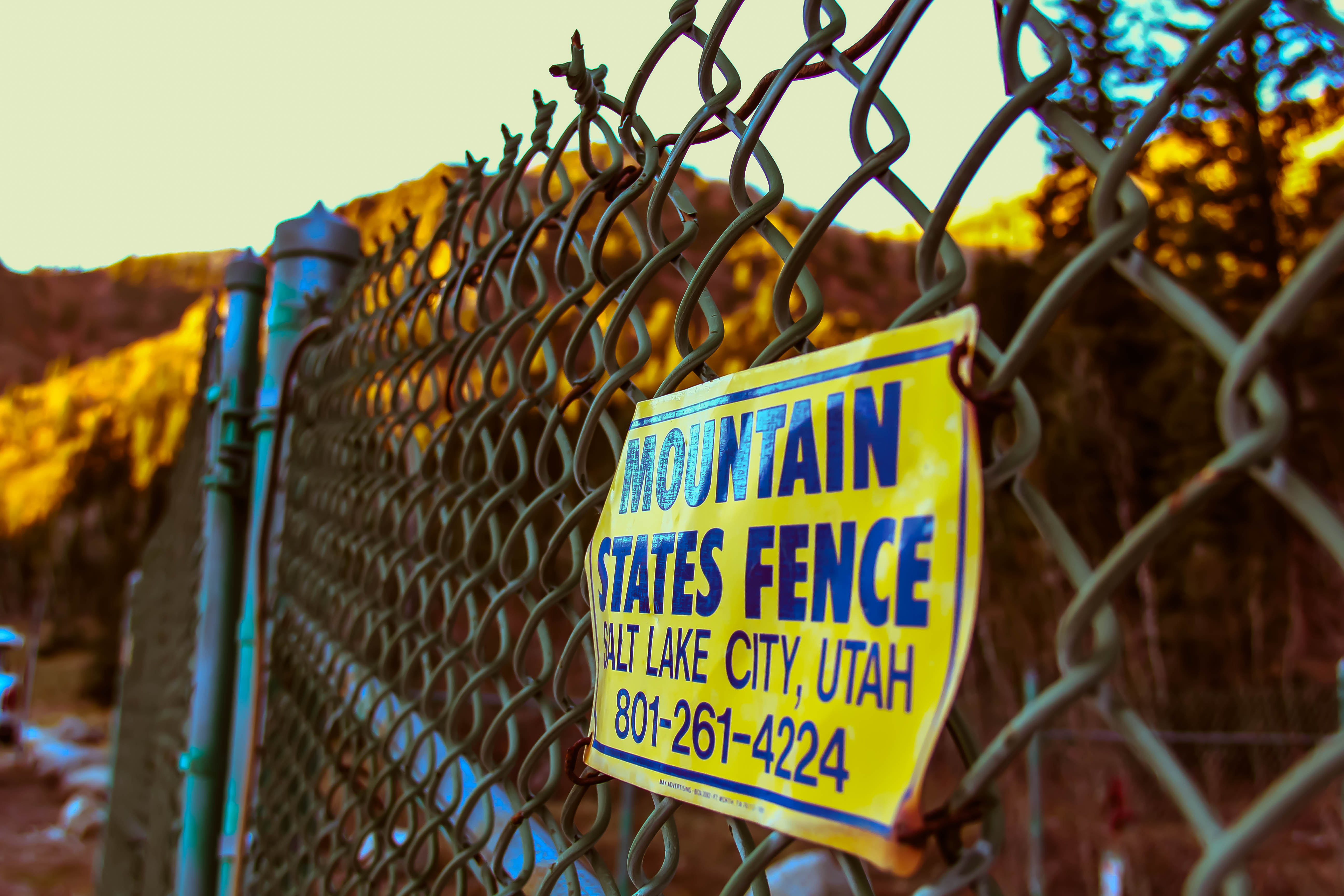 Salt Lake City Utah Fence Sign